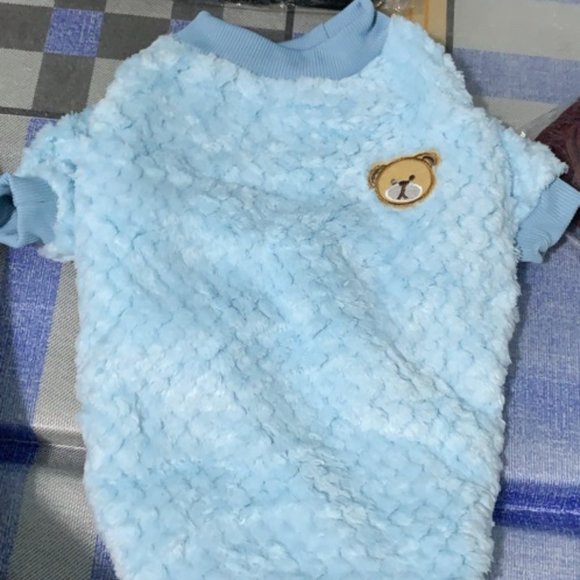 Dog Clothes Small Size Zippered Felt Jacket Small Size Clothes Dog Cats Pet Clot - Picture 4 of 5